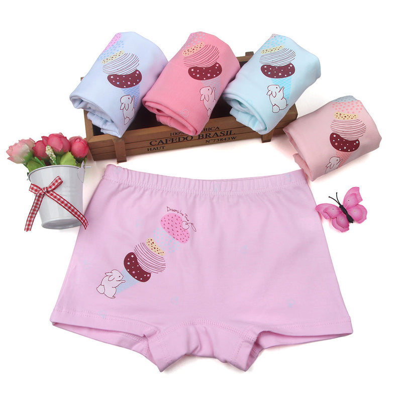 Kid Girl Cartoon Pattern Cotton Softwear Briefs Underwear 5 Packs
