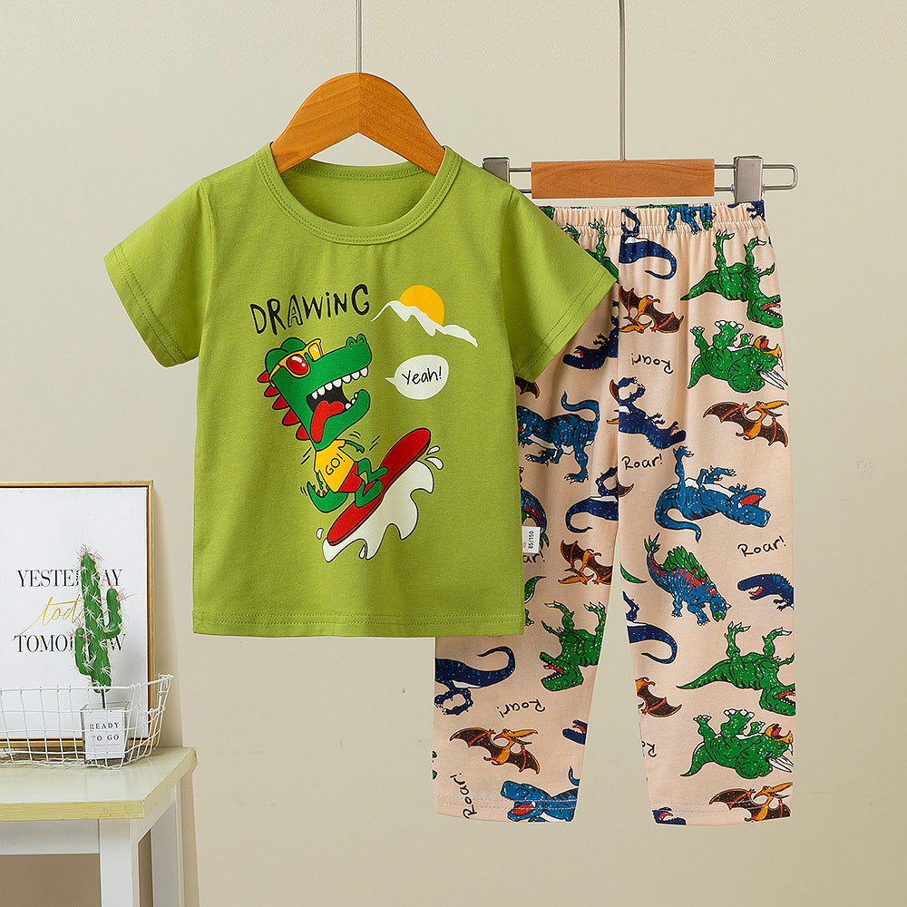 Kid Baby Boy Short Sleeve Home Wear Summer Pajamas