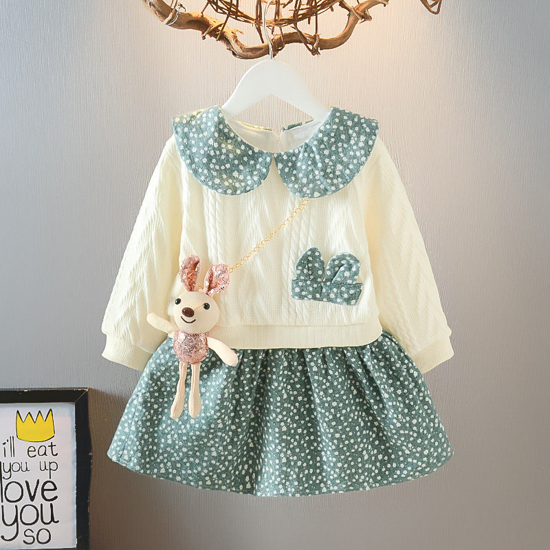 1-6Y Kid Baby Girl Cute Bunny Sets 2 Pcs