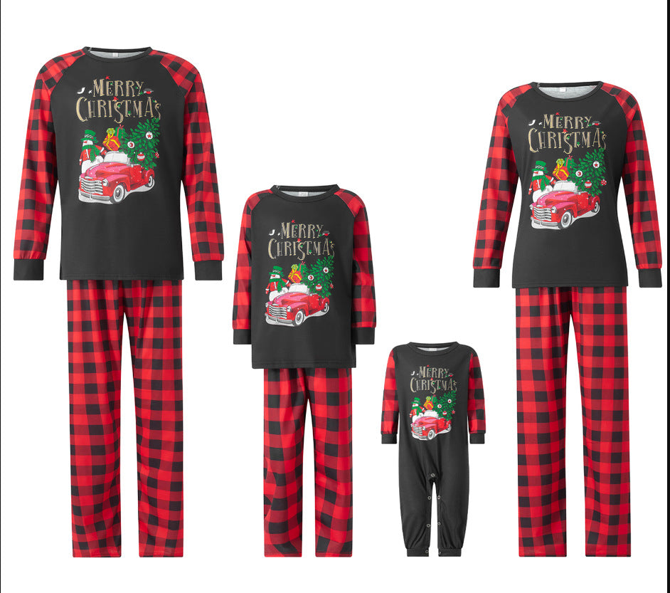 Family Christmas Mother Child Pajamas Set