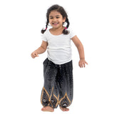 Kid Girl National Digital Printed Knickerbockers Leisure Loose Sports Pants