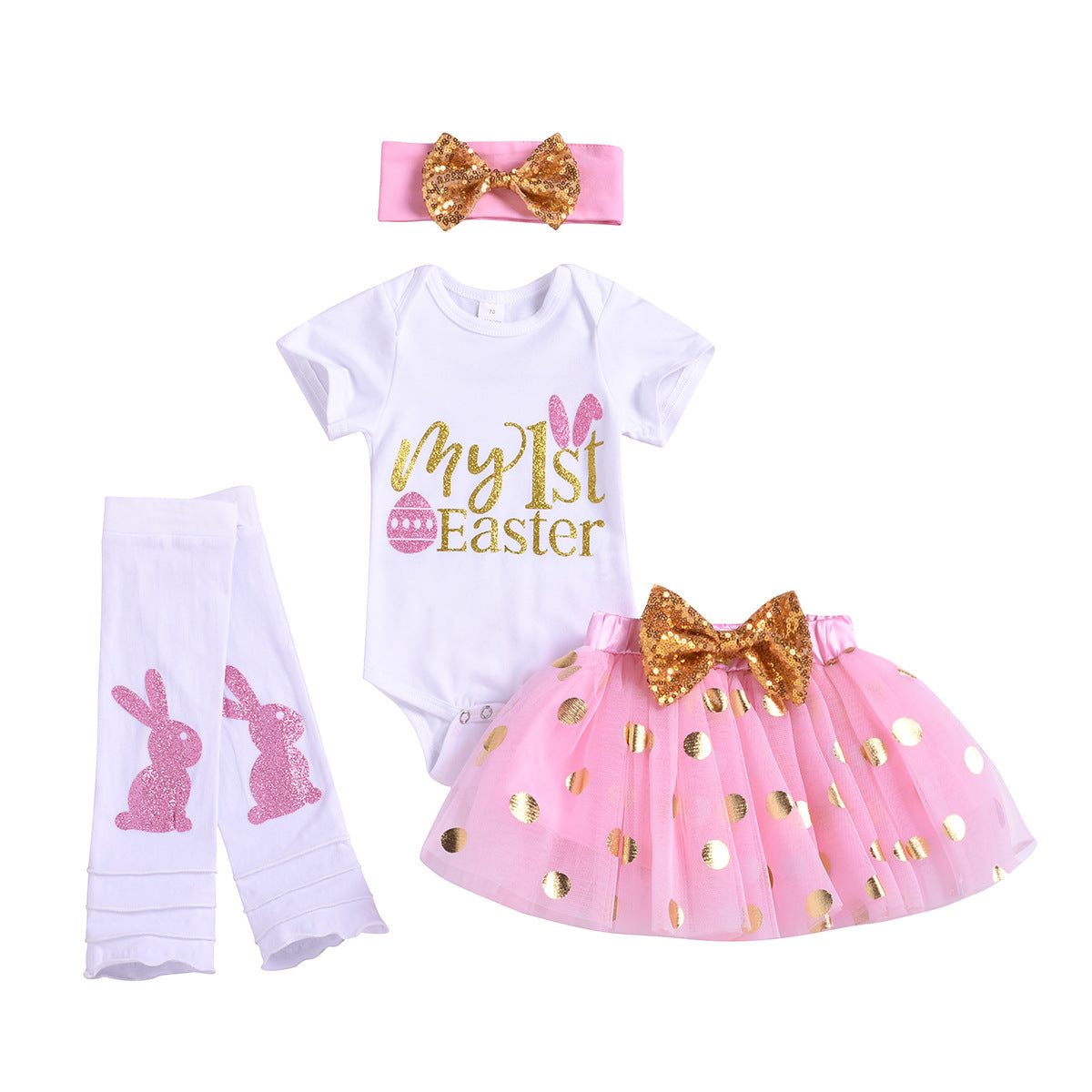 Easter Baby Suit Haki Set 4 Pcs
