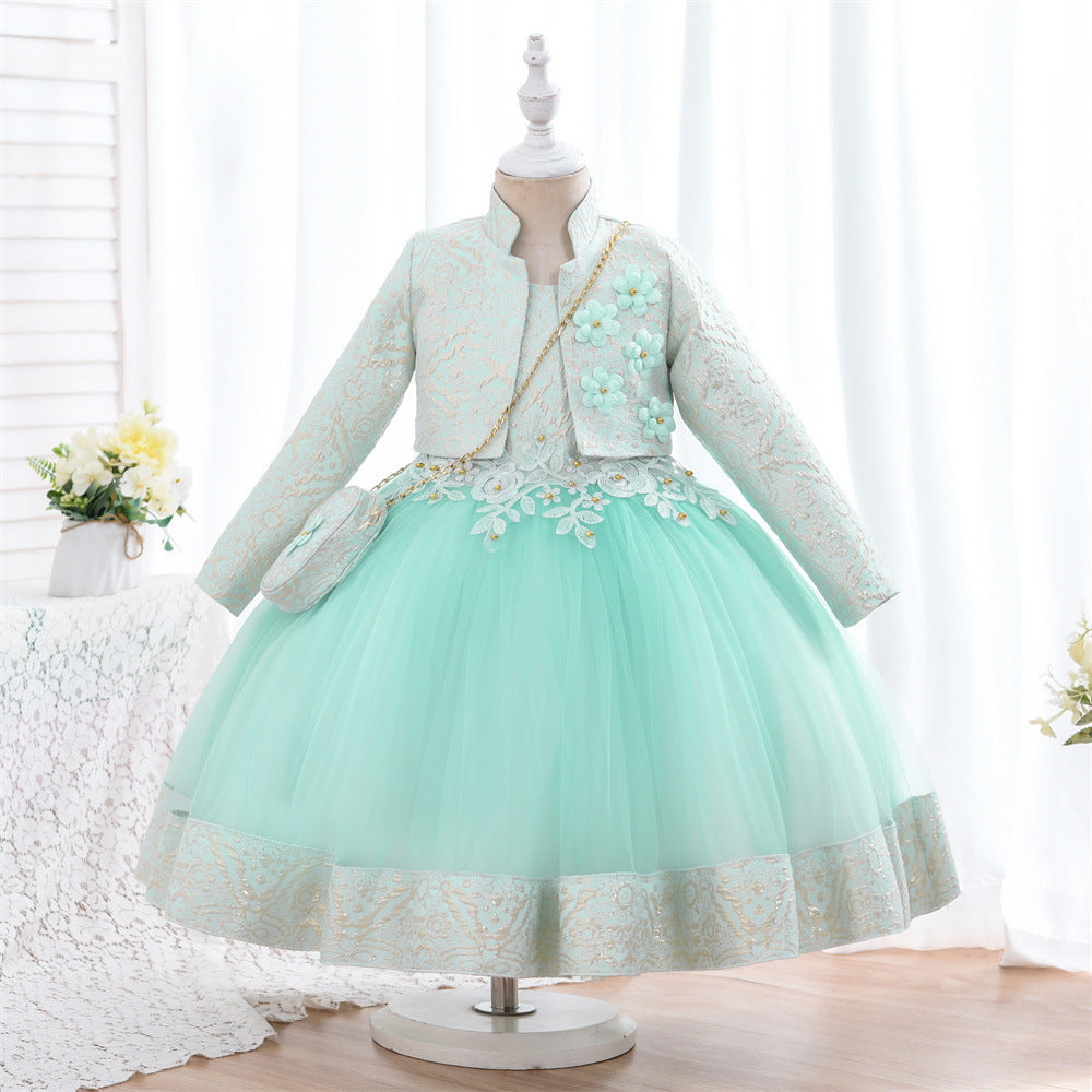 Kid Girl Princess Dress Pomfret Piano Performance Dress
