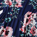 Family Matching Parent-child Printed Long Dresses