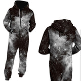 Family Matching Star Digital Print Fashion Zipper Long Sleeve Pajamas