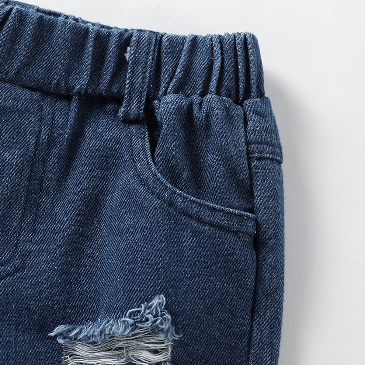 Kid Baby Girl Summer Plain Letter Ripped Flared 3 Pcs Sets