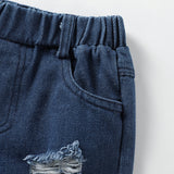 Kid Baby Girl Summer Plain Letter Ripped Flared 3 Pcs Sets