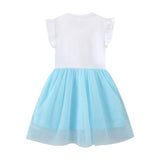 Kid Baby Summer Patchwork Gauze Sleeveless Unicorn Casual Dresses