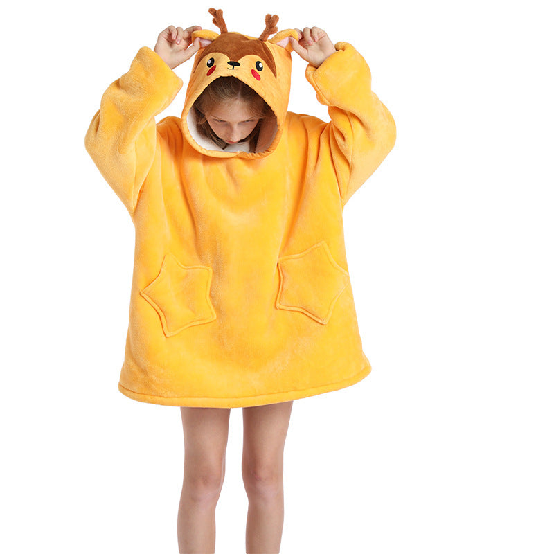 Kid Boy Girl Blanket Winter Warm Pajamas Sweater