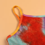 Family Matching Mother-daughter Tie Dye Holiday Beach Dresses
