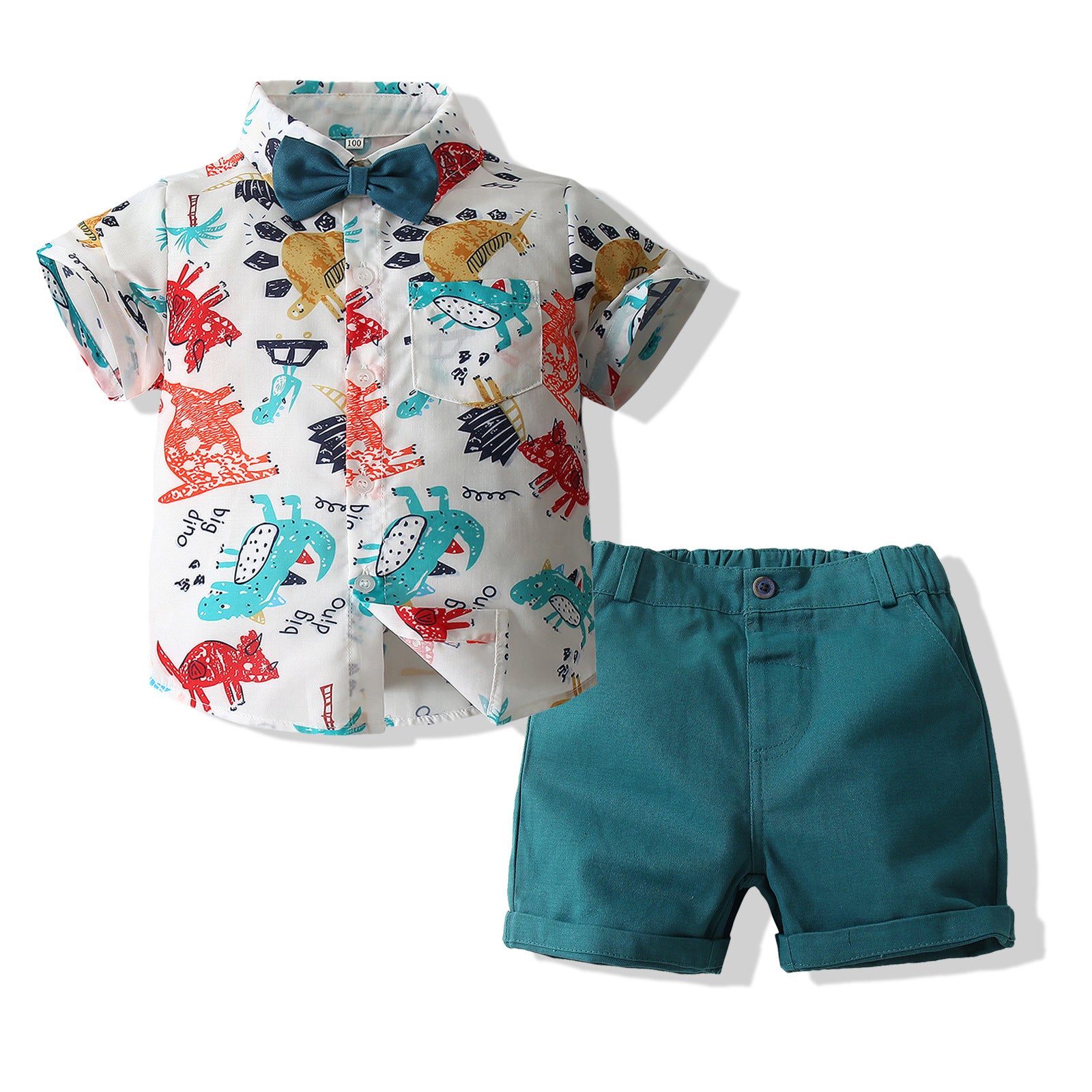 Kid Baby Boys Four Seasons Plaid Long Sleeve 2 Pcs Sets