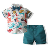 Kid Baby Boys Four Seasons Plaid Long Sleeve 2 Pcs Sets