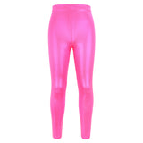 Kid Girl Dance Bright Gold Stamping High Elastic Breathable Yoga Pants