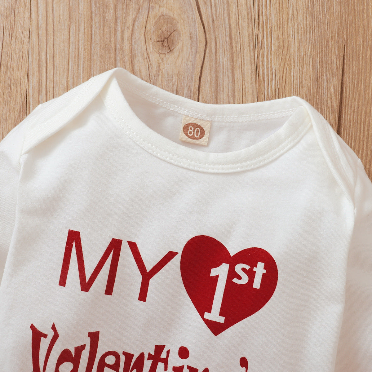Baby Boy Girl Valentine's Day Print Dress Suit 3 Pcs Sets