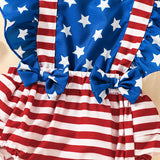 Baby Summer Festival Sleeveless Independence Day Striped Rompers