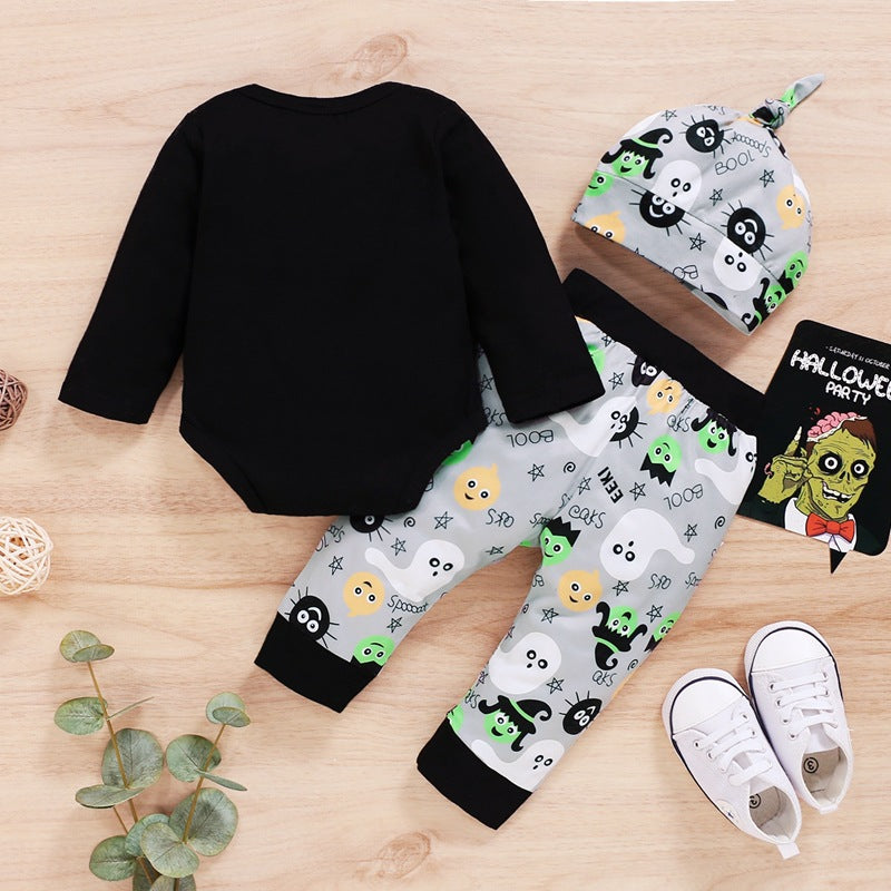 0-18M Baby Spring Autumn Long Sleeve Halloween 3 Pcs Sets