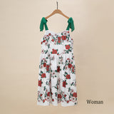 Family Matching Mother Daughter Strap Style Dress