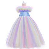 Kid Baby Girl Halloween Dream Colorful Mesh Princess Dress
