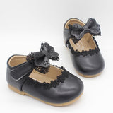 Baby Girl Bow Tie Toddlers with Soft Soles Shoes