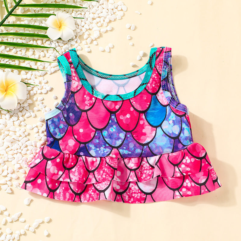 Kid Baby Girl Split Swimming Trunks Swimsuit