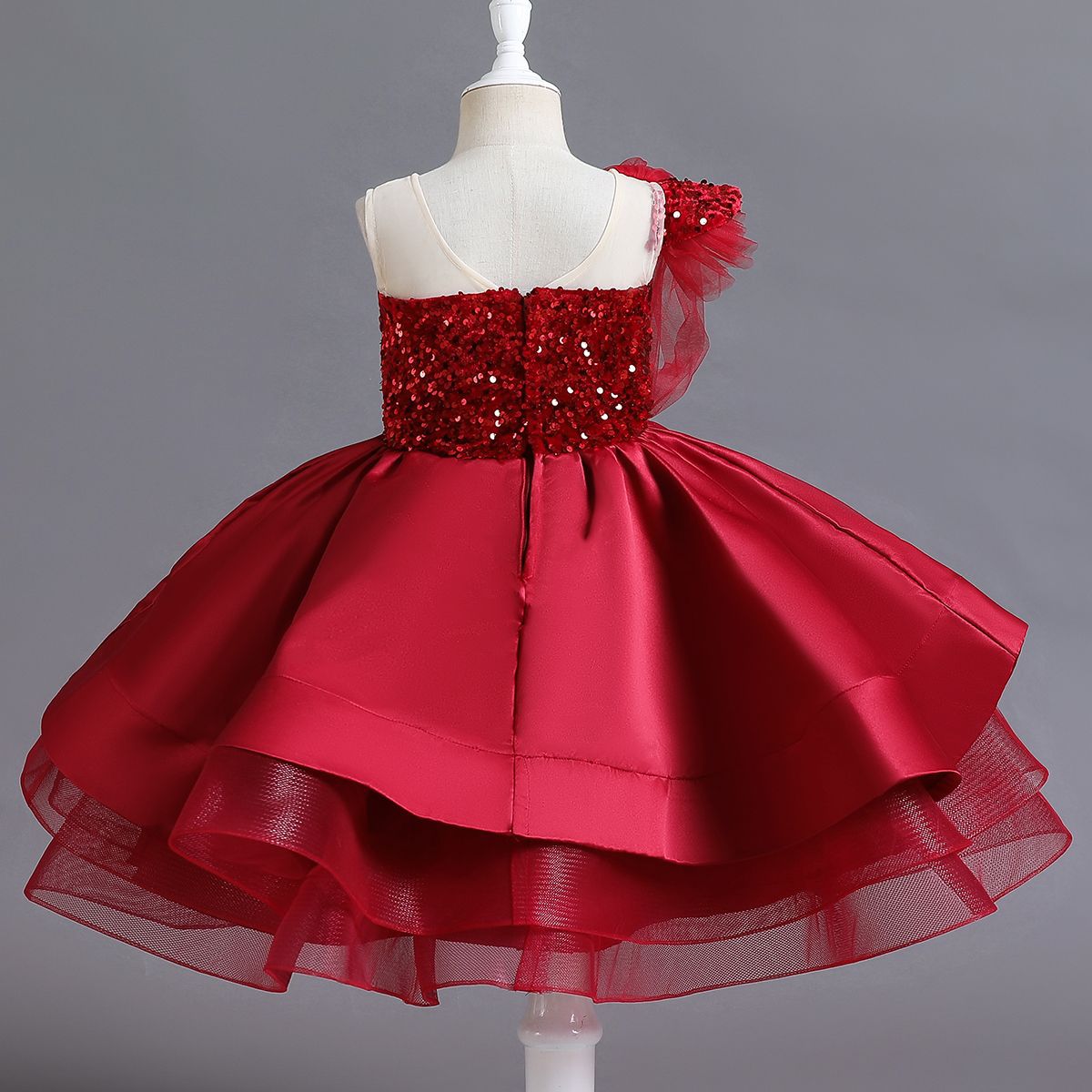 Kid Baby Girl Birthday Princess Catwalk Tutu Sequined Piano Dresses