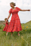 Family Matching Parent-child Sweet Leisure Holiday Dresses