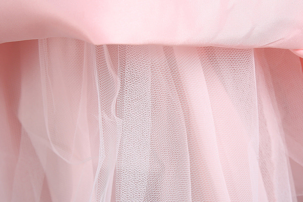 Kid Girl Princess Autumn Peng Yarn Catwalk Piano Host Dresses