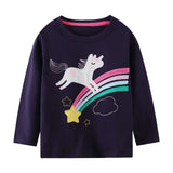 Kid Baby Girl Long Sleeved Embroidered Autumn Knitted Shirts Top