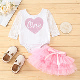 Baby Girls Long Sleeves Love Printing Gauze 2 Pcs Sets