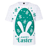 Kid Boys Girls Easter Digital Printed Short Sleeves T-shirts