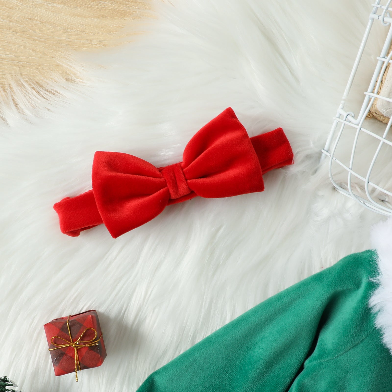 Kid Baby Girl Christmas Silver Fox Velvet Dresses