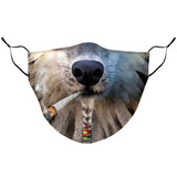 Kid 3D Dust-proof Mask Digital Printed Animal Face Opening Ears Masks