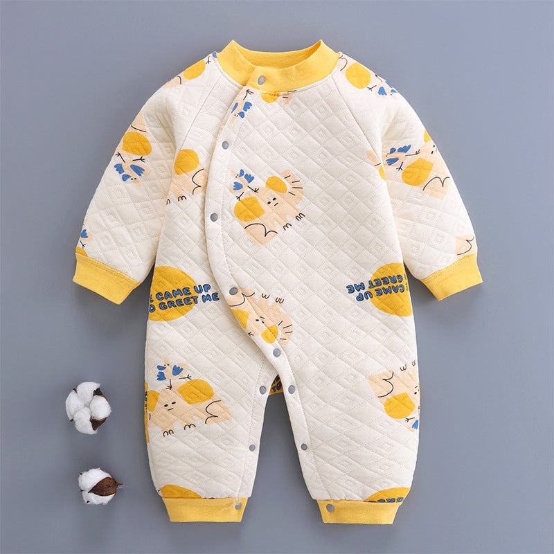 Baby Girl Boy One-piece Autumn Winter Cotton Warm Romper