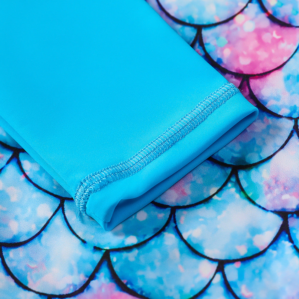 Kid Girls Swimsuit One-piece Sunscreen Beach Mermaid Swimwear