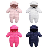 Newborn Baby Candy-colored Winter Thick Warm Jumpsuit Romper