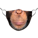 Kid 3D Dust-proof Mask Digital Printed Animal Face Opening Ears Masks