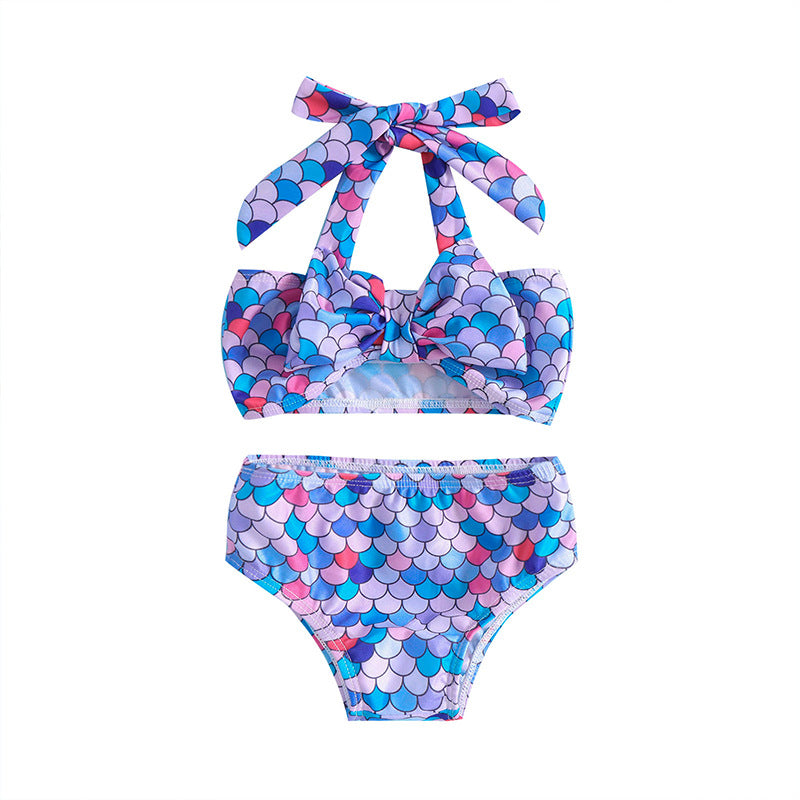 Baby Girls Summer Seaside Beach Wind Split Swimsuit