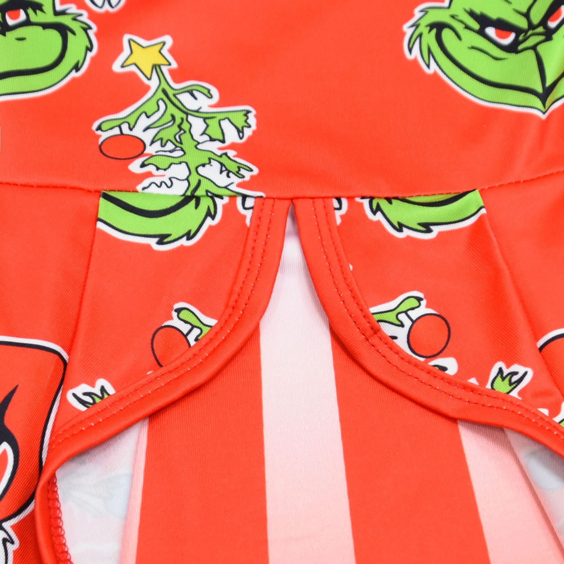 Kid Girl Long-sleeved Christmas Sulley Grinch Dresses