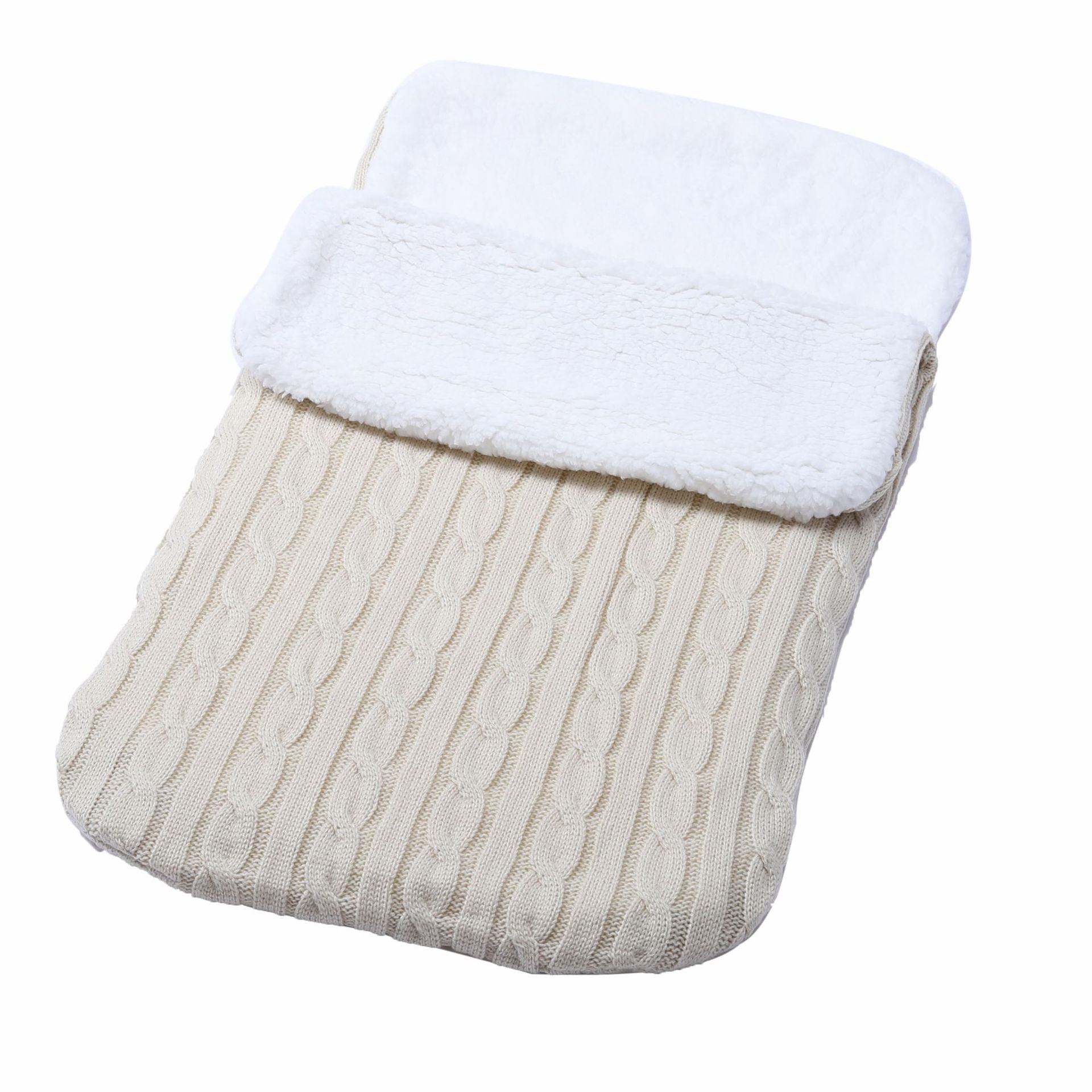 Baby Fleece Sleeping Thickened Knit Warm Wool Trolley Pajamas