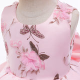 Kid Baby Girl Butterfly Wedding Printed Princess Flower Casual Dresses
