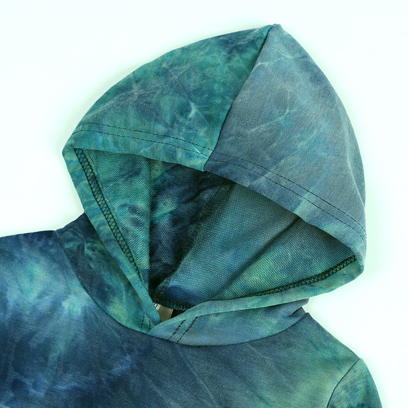 Kid Baby Girls Autumn New Tie-dyed Long Sleeve 2 Pcs Set