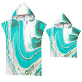 Adult Microfiber Fabric Marble Bath Towels  Bathrobe Cloaks Pajamas