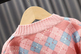 Kid Baby Girl Sweater Plush Spring Autumn Knitted Cardigans