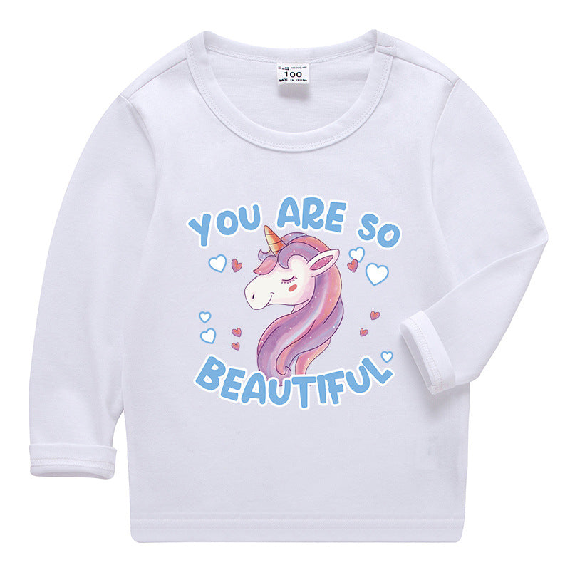 Kid Baby Girls Bottom Solid Color Fall Trend Cotton T-Shirt