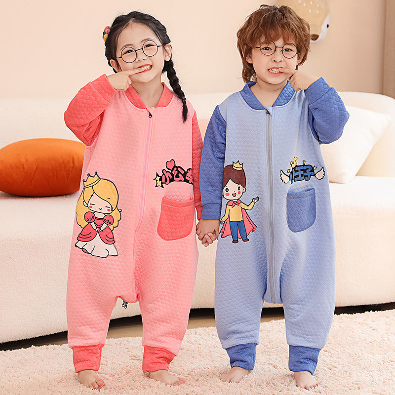 Kid Baby Girl Boy One-piece Air Cotton Cute Cartoon Pajamas