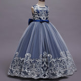 Kid Girl Princess Floral Lace Gown Sequins Gradual Change Dresses