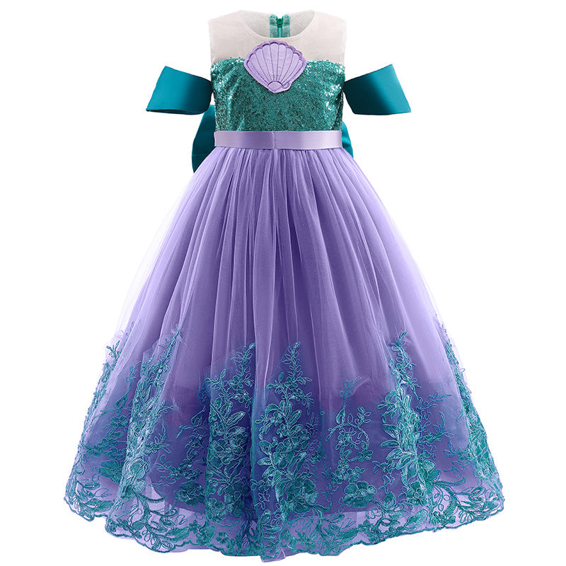 2-10T Kid Girl Princess Mermaid Halloween Fancy Carnival Dresses