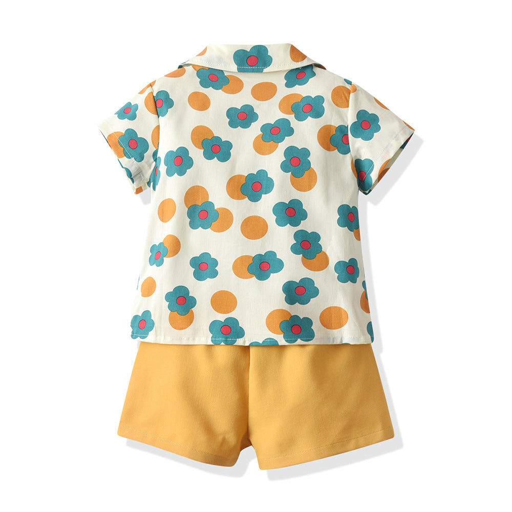 Kids Baby Floral Brother and Sister Family Matching Outfits 2 Pcs