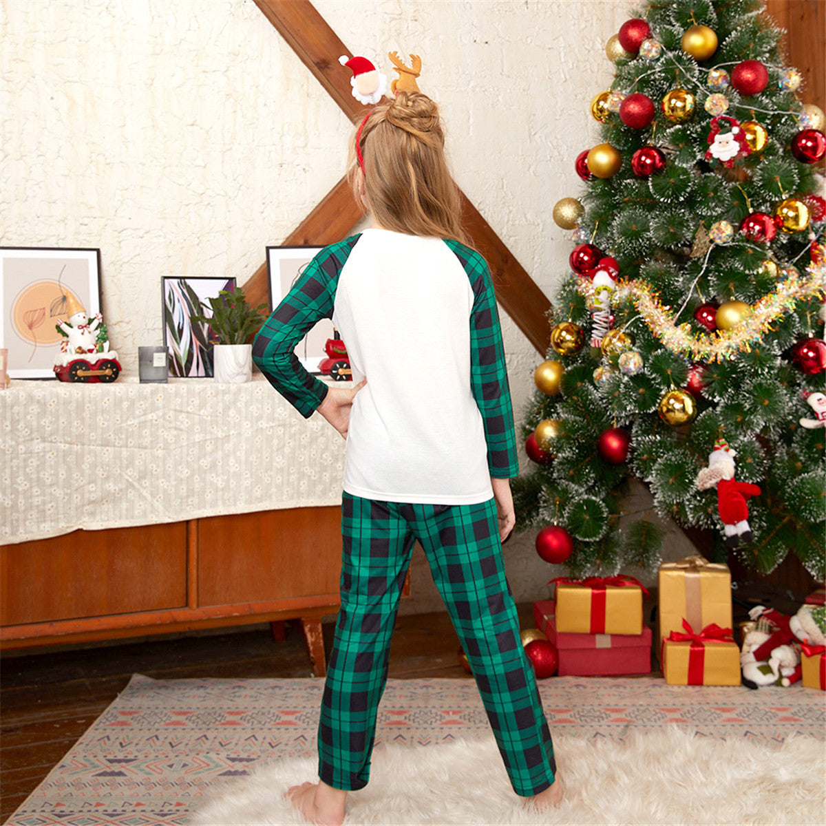 Family Matching Christmas Printed Parent-child 2 Pcs Pajamas