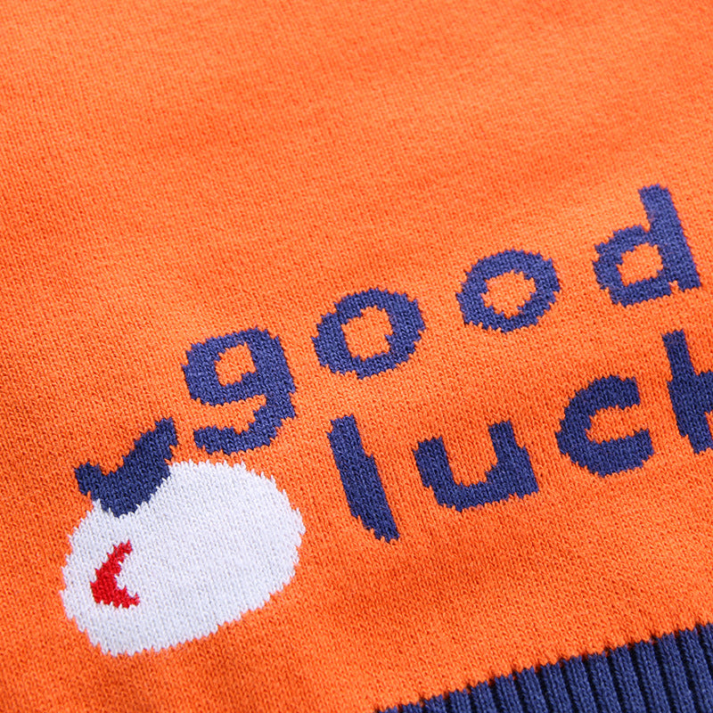 Kid Baby Boys Cardigan Tiger Open Button Lettered Sweaters